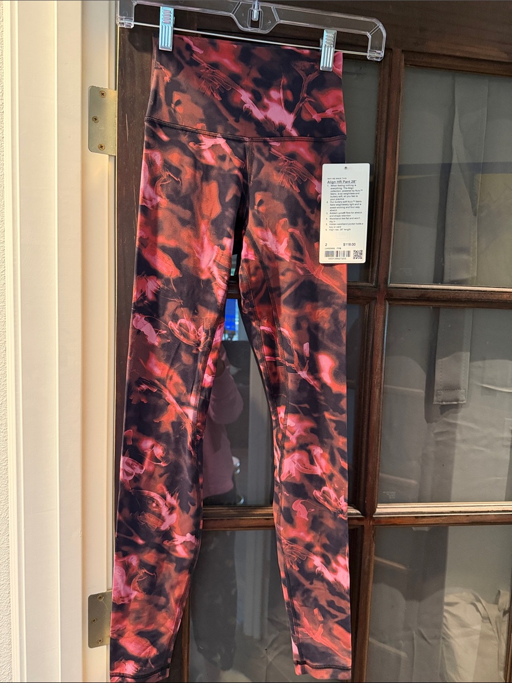 lululemon athletica Red and Pink Abstract High-Rise Leggings